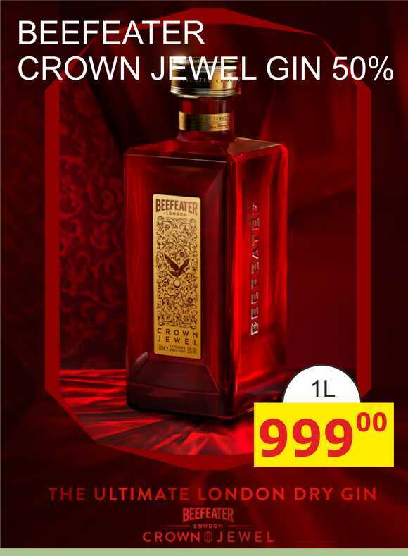 BEEFEATER CROWN JEWEL GIN 50% 1l