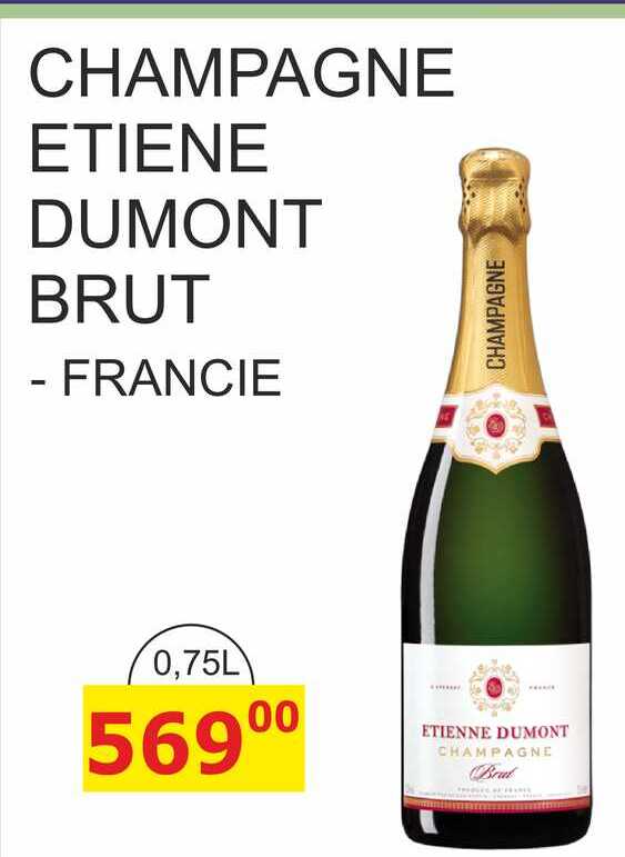 CHAMPAGNE ETIENE DUMONT BRUT - FRANCIE 0,75L 