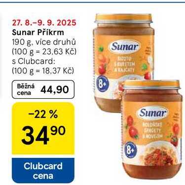 Sunar Příkrm, 190 g, více druhů