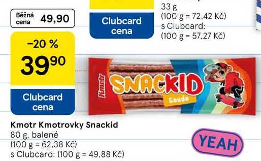Kmotr Kmotrovky Snackid, 80 g 