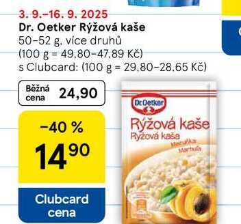 Dr. Oetker Rýžová kaše, 50-52 g 