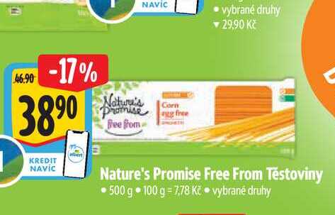   Nature's Promise Free From Těstoviny 500 g 