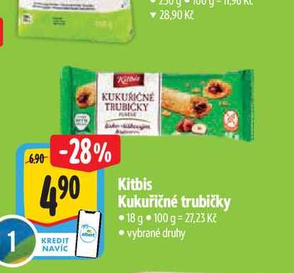  Kitbis Kukuřičné trubičky 18 g  