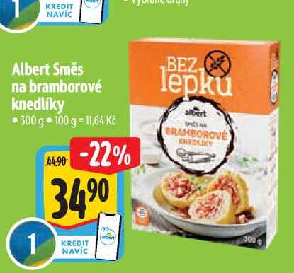  Albert Směs na bramborové knedlíky 300 g  