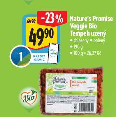  Nature's Promise  Veggie Bio Tempeh uzený  190 g