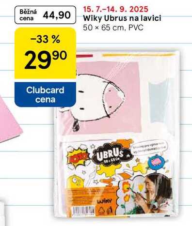 Wiky Ubrus na lavici, 50 x 65 cm, PVC 