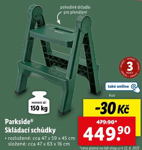 Parkside Skládací schůdky 