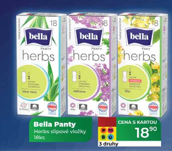 Bella Panty Herbs slipové vložky 18ks 