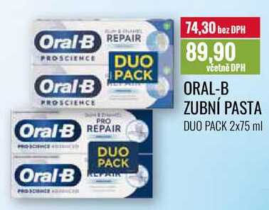 ORAL-B ZUBNÍ PASTA 2x75 ml 