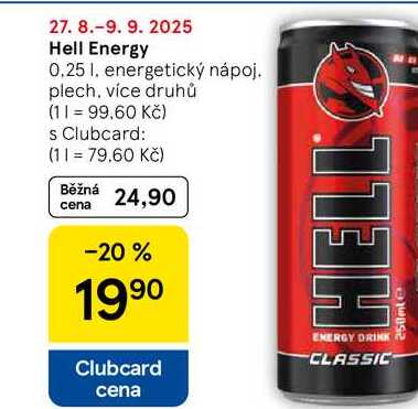 Hell Energy, 0,25 l, energetický nápoj