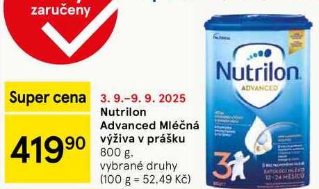 Nutrilon Advanced Mléčná výživa v prášku, 800 g 