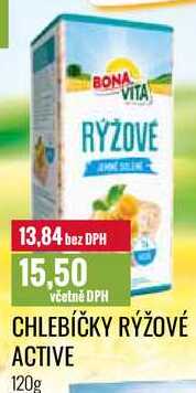 CHLEBÍČKY RÝŽOVÉ ACTIVE 120g 
