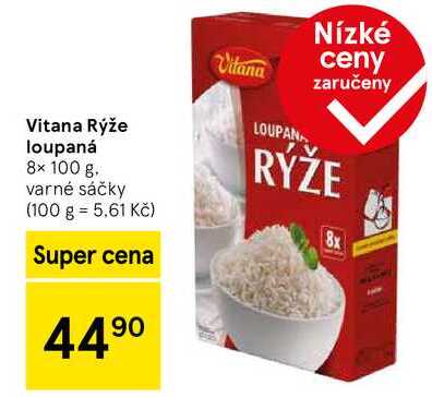 Vitana Rýže loupaná, 8× 100 g 