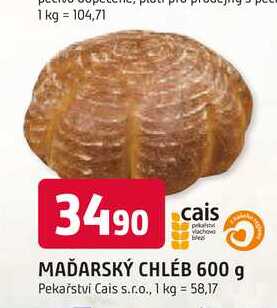 MAĎARSKÝ CHLÉB 600 g