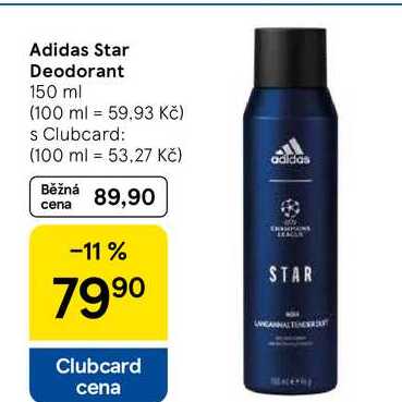 Adidas Star Deodorant, 150 ml 