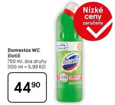 Domestos WC čistič, 750 ml, dva druhy 