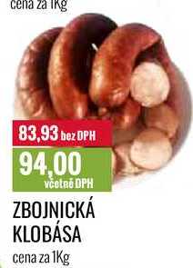 ZBOJNICKÁ KLOBÁSA cena za 1Kg 