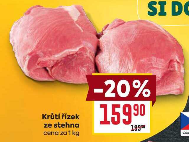 Krůtí řízek ze stehna cena za 1 kg 