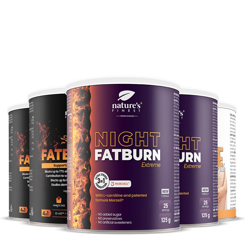 2x Night FatBurn, 2x D-FatBurner + Coffee Scrub DÁREK