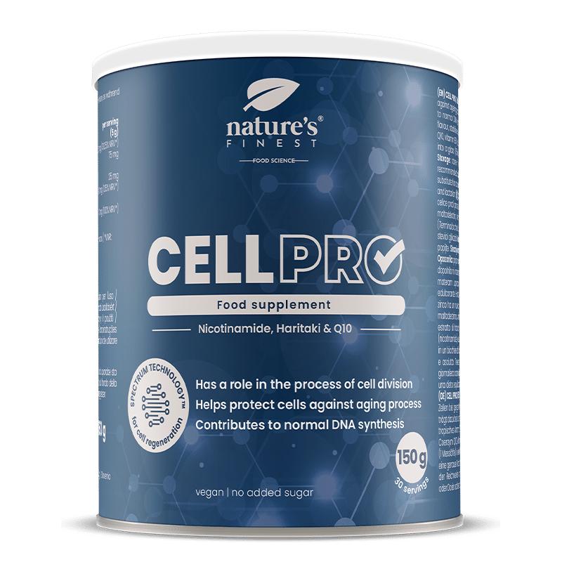 Cell Pro | Doplněk proti stárnutí | Nápoj nebo smoothie | Nikotinamid | Vitamin B3 | Glukonát zinečnatý | Extrakt z haritaki