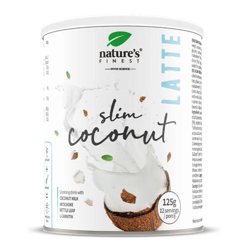 Coconut Slim Latte | Nápoj na hubnutí | Funkční nápoj | VEGAN hubnutí shake | Přírodní kokos | Organické | Vegan | Bezmléčný
