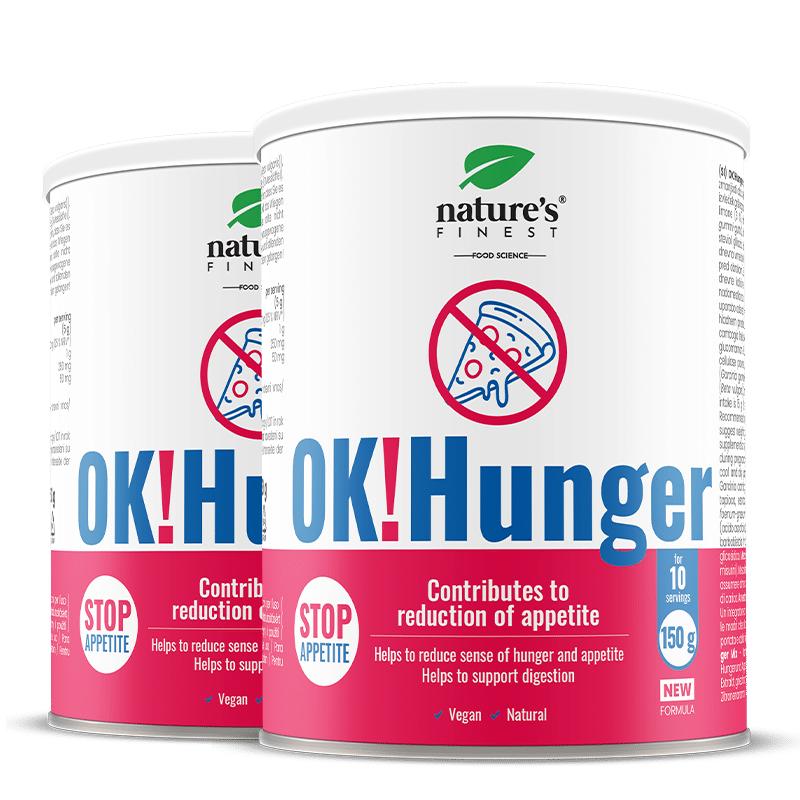 OK!Hunger | 1+1 Zdarma | Snižuje Chut k Jídlu | Potlačuje Hlad | Nižší Chutě | Správa Váhy | Přírodní | Prášek