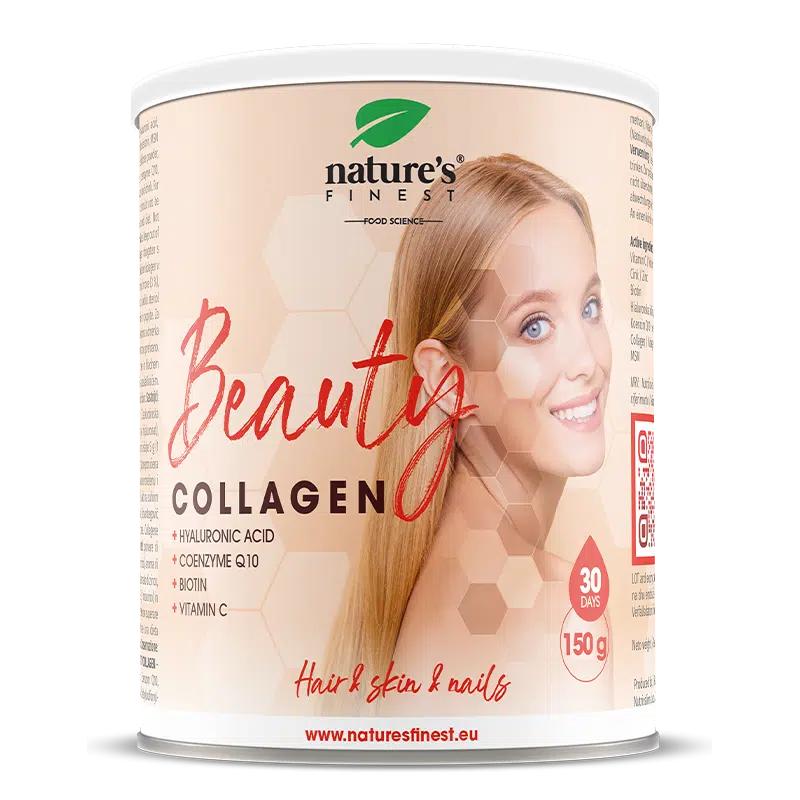 Beauty Collagen | Výživa, hydratace a prevence vrásek | Mořské kolagenové peptidy | Kolagen, kyselina hyaluronová, Q10 | Prášek na nápoj
