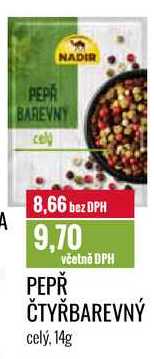 PEPŘ ČTYŘBAREVNÝ celý, 14g 