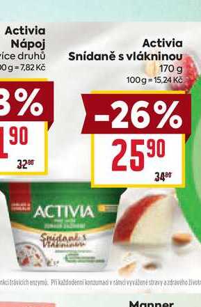 Activia Snídaně s vlákninou 170g