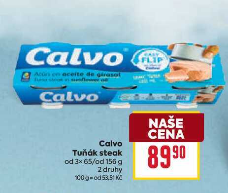 Calvo Tuňák steak od 3× 65/od 156 g 