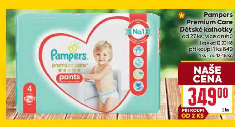 Pampers Premium Care Dětské kalhotky od 27 ks
