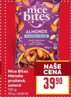 Nice Bites Mandle pražené, solené 150 g