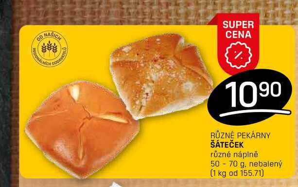 ŠÁTEČEK různé náplně 50 70 g, nebalený 