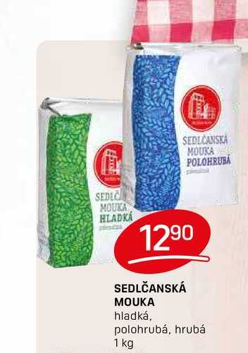 SEDLČANSKÁ MOUKA hladká, polohrubá, hrubá 1 kg 
