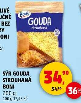 SÝR GOUDA STROUHANÁ BONI, 200 g  