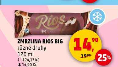 ZMRZLINA RIOS BIG různé druhy, 120 ml  