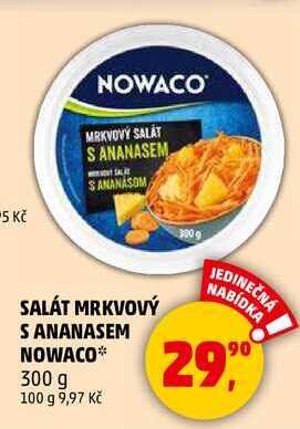 SALÁT MRKVOVÝ S ANANASEM NOWACO, 300 g 