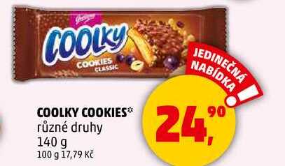 COOLKY COOKIES různé druhy, 140 g 