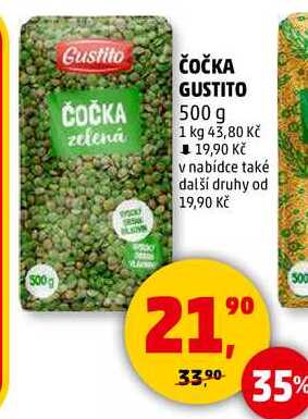 GUSTITO ČOČKA zelená, 500 g 