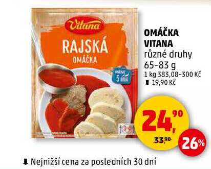 OMÁČKA VITANA různé druhy, 65-83 g 