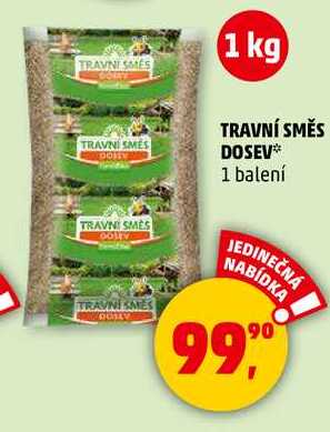 TRAVNÍ SMĚS DOSEV, 1 balení 