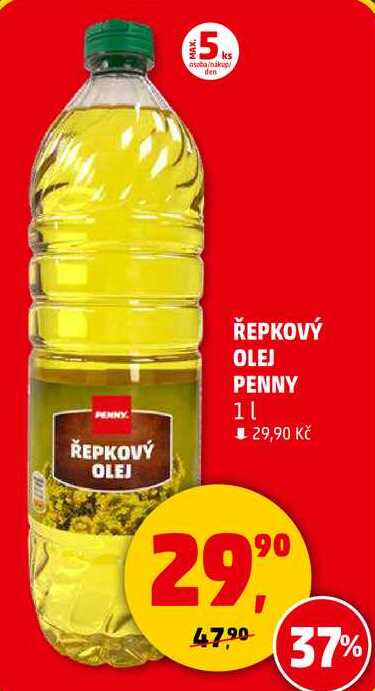 ŘEPKOVÝ OLEJ PENNY, 1 l 