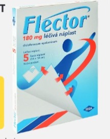 FLECTOR® 180 mg LÉČIVÁ NÁPLAST 5 ks