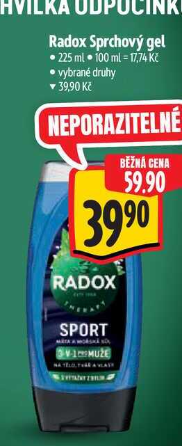 Radox Sprchový gel  225 ml  