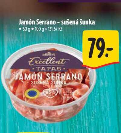 Jamón Serrano - sušená šunka  60 g 