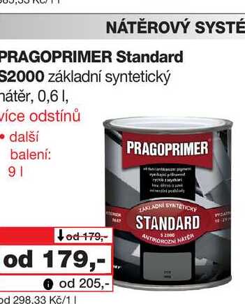 PRAGOPRIMER Standard S2000 základní syntetický nátěr, 0,6l
