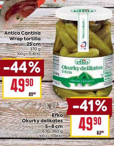 Efko Okurky delikates 5-8 cm 670/360 g