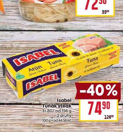 Isabel Tuňák steak 3x 80/ od 156 g 