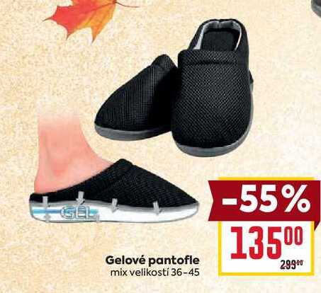 Gelové pantofle mix velikostí 36-45