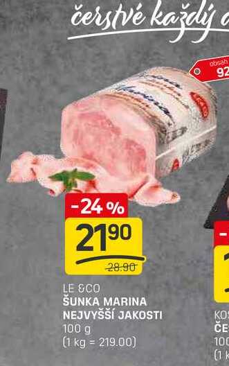 ŠUNKA MARINA NEJVYŠŠÍ JAKOSTI 100 g